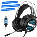 X9 Kabelgebundenes Deep-Bass-Stereo-Gaming-Headset Mit Led-Lichtmikrofon Für Ps4 -Weiße 7.1-Version