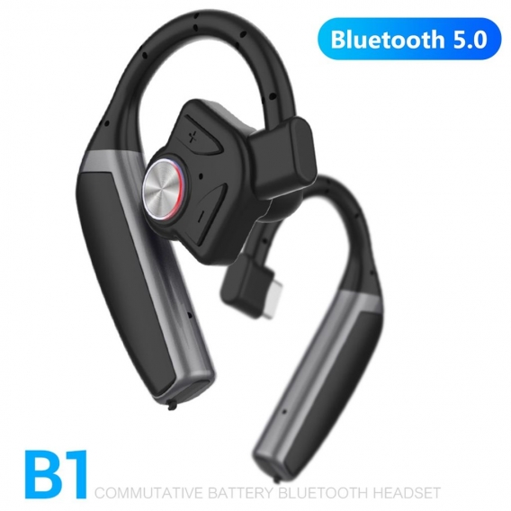 B1 Ohrbügel Bluetooth 5.0 Freisprecheinrichtung Wireless Stereo Business Headset Kopfhörer