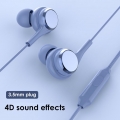 3,5 Mm Kabelgebundenes In-Ear-4D-Stereo-Hifi-Musik-Kopfhörer-Headset Mit Mikrofon Für Telefon-Pc