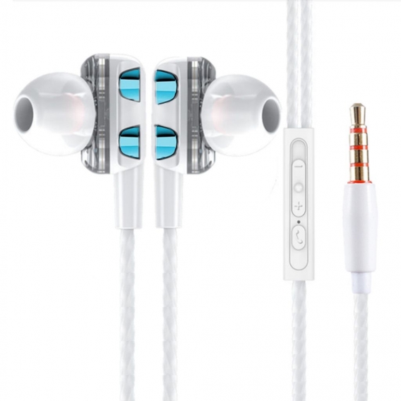 Universelles Dual-Moving-Coil-In-Ear-Hifi-Musik-Kopfhörer-Headset Mit Mikrofon