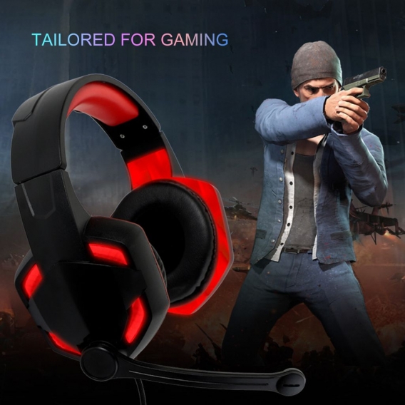 G2000 Kopfhörer Lichteffekt Rauschunterdrückung Starker Bass Stereo Sound Kabelgebundenes Gaming-Headset Für Zuhause