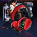 Akz-021 Headset Kabelgebundener Rgb Leuchtender Einziehbarer Dynamischer Kopfhörer Für Spiele