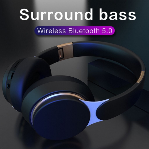 Bluetooth Kabelloses Faltbares Headset Mit Tf-Kartensteckdose Hifi-Mikrofon Stereo