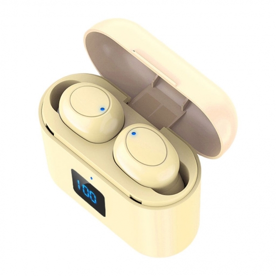 X11 Kabelloser Bluetooth 5.0 Wiederaufladbarer Smart-Touch-Kopfhörer 8D-Stereo-Ohrhörer -Khaki Digital