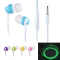 Im Dunkeln Leuchtendes 3,5 Mm Kabelgebundenes In-Ear-Sportkopfhörer-Musik-Headset Mit Mikrofon