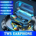 M15 Tws Kabelloser Wasserdichter Bluetooth V5.1 Hd-Anruf-In-Ear-Kopfhörer Mit Mikrofon