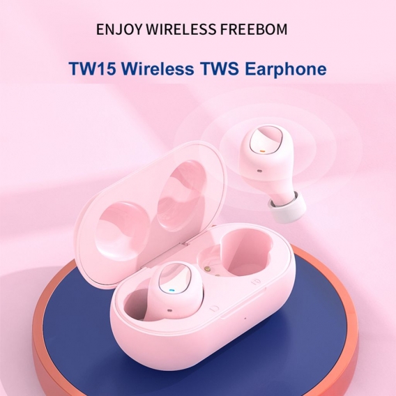 Tw15 Kabelloser Bluetooth V5.0 Stereo-Touchscreen-In-Ear-Sportkopfhörer