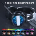 Kabelgebundenes Stereo-Gaming-Headset Mit Geräuschunterdrückung Led-Licht Surround-Sound-Kopfhörer -1 ＃