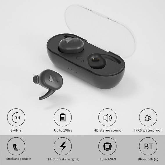 Y90 Tws Bluetooth Wireless Hifi Sound In-Ear-Kopfhörer Sport-Ohrhörer Für Telefone