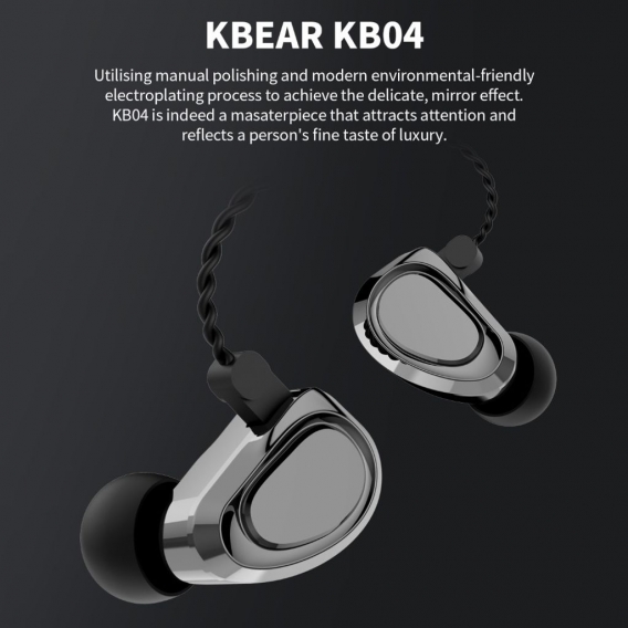 Kbear Kb04 Universeller Abnehmbarer In-Ear-Hifi-Kopfhörer Mit Kabelgebundenem Sportkopfhörer -Ohne Mikrofon