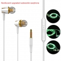 3,5-Mm-Stecker Leuchtender Draht Heavy Bass Musik Kabelgebundener Kopfhörer Sport-Headset Mit Mikrofon