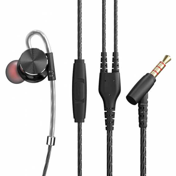 QKZ DM10 3,5 mm In-Ear-Kopfh?rer Bass Subwoofer Metallkabel-Kopfh?rer Magnetische Saugleitungssteuerung mit Mikrofon Sport-Heads