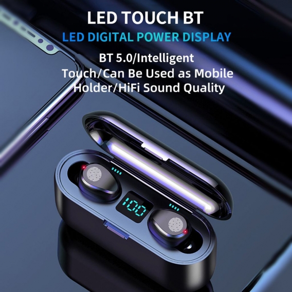 Wireless Earbuds Headset BT5.0 Kopfh?rer-LEDs Digtal Display Ture Wirelessly Stereo Touching Control Headset Sportkopfh?rer