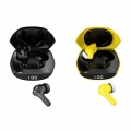 Ajazz A1 TWS BT5.0 Kopfhoerer-In-Ear-Sportspiel-Ohrhoerer Ergonomisches Design mit digitalem Bildschirm Touch Control Gelb