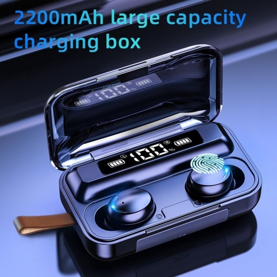 Kopfhörer TWS Bluetooth 5.0 Kopfhörer 2200mAh Ladebox Drahtloser Kopfhörer 9D Stereo Sport Wasserdichte Ohrhörer Headsets mit Mi