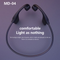 MD04 Bone Conduction BT5.0 Headset Schmerzfreie Verschlei?ger?uschreduzierung Klare Anrufe IPX5 Wasserdichtes Sport-Headset