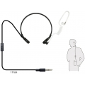 Retevis Kopfhörer mit Kehlkopfmikrofon Headset Ohrhörer Kompatibel mit 1-pin 3.5mm iPhone Samsung HTC LG(2 STK, Schwarz)