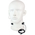 Retevis Kopfhörer mit Kehlkopfmikrofon Headset Ohrhörer Kompatibel mit 1-pin 3.5mm iPhone Samsung HTC LG(2 STK, Schwarz)