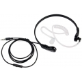 Retevis Kopfhörer mit Kehlkopfmikrofon Headset Ohrhörer Kompatibel mit 1-pin 3.5mm iPhone Samsung HTC LG(2 STK, Schwarz)