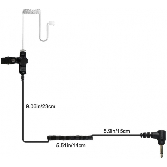 Retevis Security Schallschlauch 3.5mm In-Ear-Kopfhörer Headset Kompatibel mit Motorola Kenwood ICOM MP3 Universal (2 Stück)