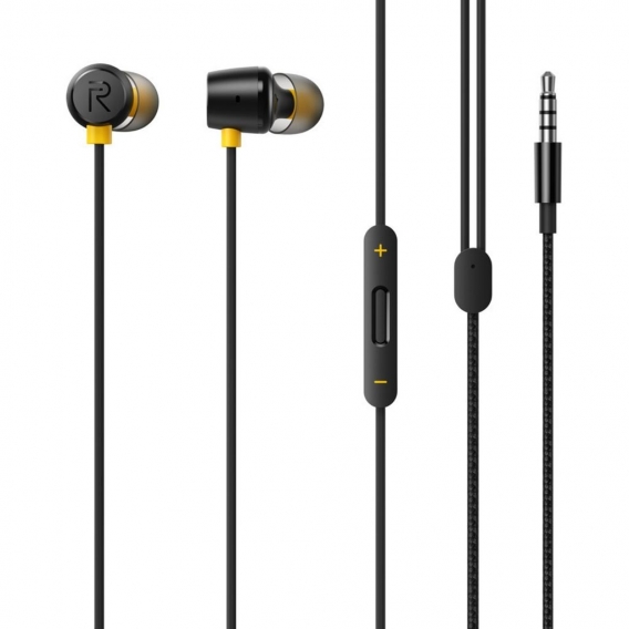 Realme Buds 2 Black In-Ear Kopfhörer magnetisch kabelgebunden Inline-Fernbedienung