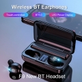 F9 TWS Earbuds Berš¹hrungsgesteuerter kabelloser Stereo-Kopfh?rer mit Sport-Headset BT5.0 und LED-Power-Anzeige fš¹r die Mikrofo