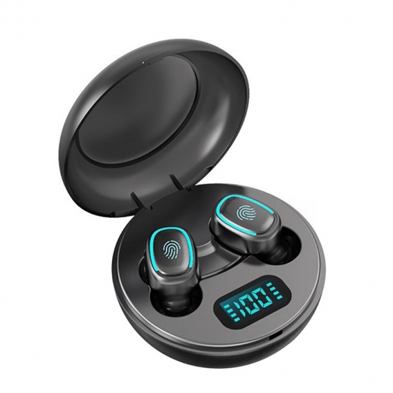 Echte kabellose Kopfh?rer Bluetooth 5.0 Mini TWS Ohrh?rer Schwei?fester Sport-Headset In-Ear-Ohrh?rer mit Mikrofon-Ladekoffer Ba