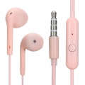 U19 3,5-mm-Kabelkopfhoerer In-Ear-Headset Macaron-Farbmusik-Kopfhoerer Smartphone-Ohrhoerer Inline-Steuerung mit Mikrofon