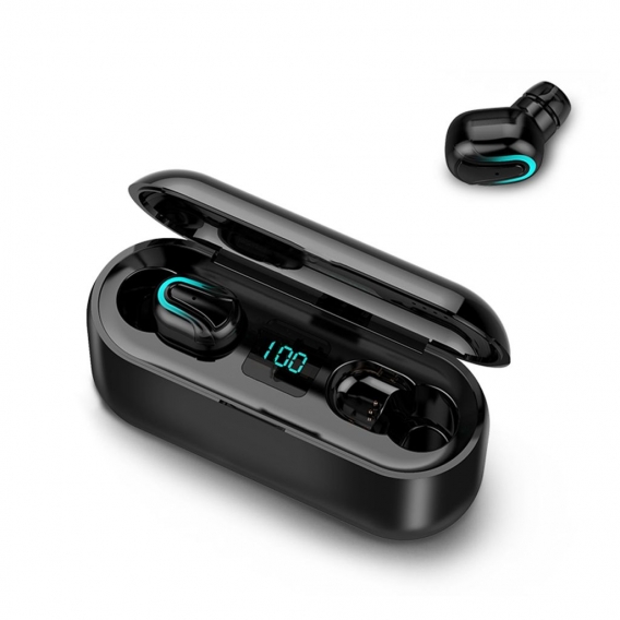 Tragbare TWS 5.0 Stereo-Funkkopfhoerer Wasserdichte Mini-BT-Kopfhoerer mit zwei Mikrofonen fuer Smartphones