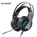 BlitzWolf® BW-GH1 Gaming Kopfhörer 7.1 Surround Sound Bass RGB Spiel Headset mit Mikrofon für Computer PC PS4 XBOX Gamer - Silbe