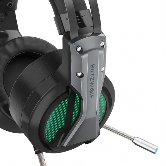 BlitzWolf® BW-GH1 Gaming Kopfhörer 7.1 Surround Sound Bass RGB Spiel Headset mit Mikrofon für Computer PC PS4 XBOX Gamer - Silbe