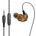 QKZ AK2 3,5 mm kabelgebundene Kopfhoerer In-Ear-Ohrhoerer Musik Kopfhoerer Sport-Headsets mit Mikrofon