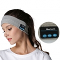 Drahtloses Blautooth-Musiktelefon Yoga Running Elastic Sport Sweatband Stirnband-Schwarz