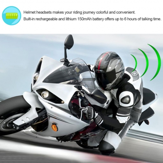 Motorrad Motorrad Helm Bluetooth Headsets Drahtlose Kopfh?rer Bluetooth 5.0 Dual Stereo Lautsprecher Freisprecheinrichtung mit M