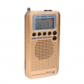 HRD-737 Tragbarer digitaler LCD-Vollband-Stereo-Radioempfänger mit FM / AM / SW / CB / Luft / UKW-Gold