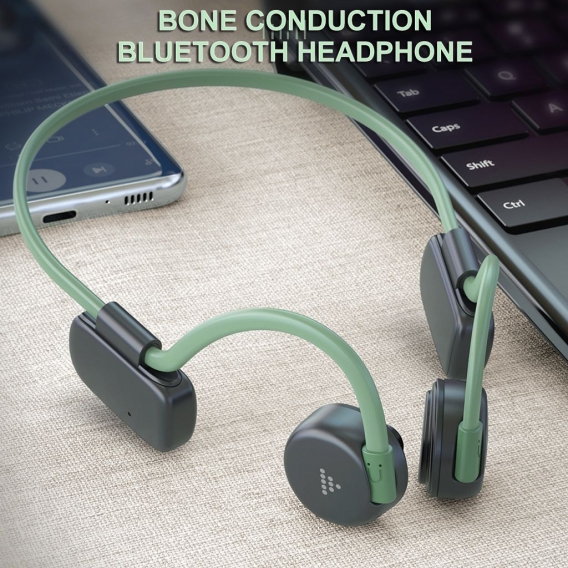 BH528 Knochenleitungskopfhörer Drahtloser Bluetooth 5.0-Kopfhörer Outdoor-Sport-Headset IP56 Wasserdicht Freisprechen mit Mikrof