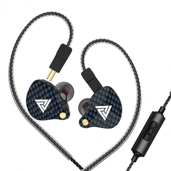 In-Ear Bass Wired Earphones Musik-Ohrhörer mit Mikrofon Schwarz