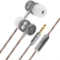 Kabelgebundene In-Ear-Kopfhörer Multifunktionstaste Integriertes Mikrofon Silber