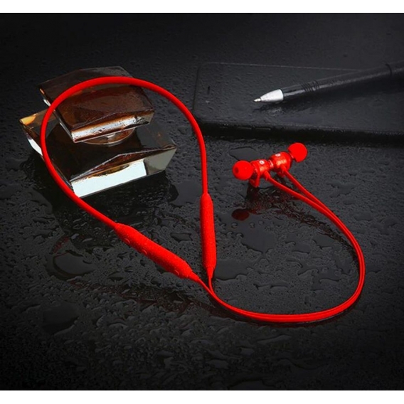 Sport Bluetooth Earphones S6 Waterproof Wireless Bluetooth 4.1 Earset Ear-hanging Neckband Stereo With Mic (rot)