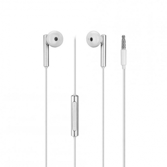 Original Huawei Headset AM16 Metal Version in Weiss für Y5 (2017) Kopfhörer Ohrhörer geformt Head-Set 3,5mm Stecker Stereo Sound