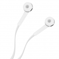 Verwicklungsfreie in-ear Kopfhörer Fernbedienung 3.5mm Klinkenstecker – Weiß