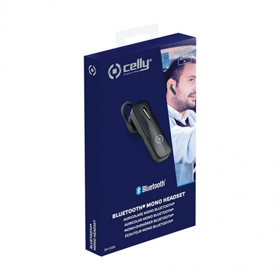 Celly headset Mono-Bluetooth BH10BK 55 mm schwarz 2-teilig