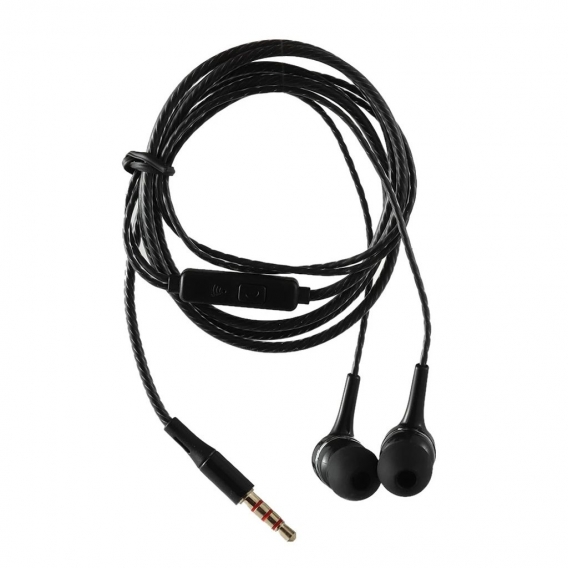 Pyzl Universelle 3,5-mm-In-Ear-Ohrhörer mit Kabel / Metall-Bass-HIFI-Ohrhörer mit Mikrofon für Mobiltelefone