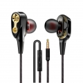 AcserGery 3,5-mm-In-Ear-Kopfhörer mit Kabel / Dual-Drive-Stereo-Ohrhörer / Sport-Headset mit Mikrofon für Universal-iOS-iPhone-A