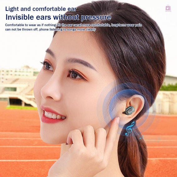 AcserGery Bluetooth 5.1 Mini TWS Ohrhörer True Wireless Kopfhörer Touch Control Sport Headset In-Ear-Kopfhörer mit Mikrofon-Lade