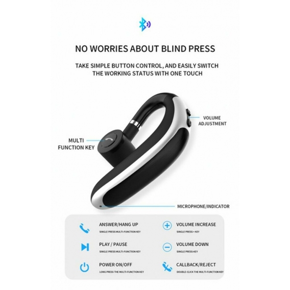 AcserGery TWS Bluetooth 5.0 Kopfhörer Sport Mini Wireless Kopfhörer mit Mikrofon für Android