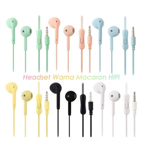 AcserGery U19 Bonbonfarbene Macarons-Kopfhörer-Headsets / 3,5-mm-In-Ear-Stereo-Wired-Sport-Ohrhörer mit Mikrofon / Kopfhörer Für