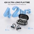 AcserGery Sport Bluetooth Kopfhörer, Bluetooth 5.1 Headset, Wireless Earbuds IPX7 Wasserdicht mit 42h Akkulaufzeit für USB-C, CV