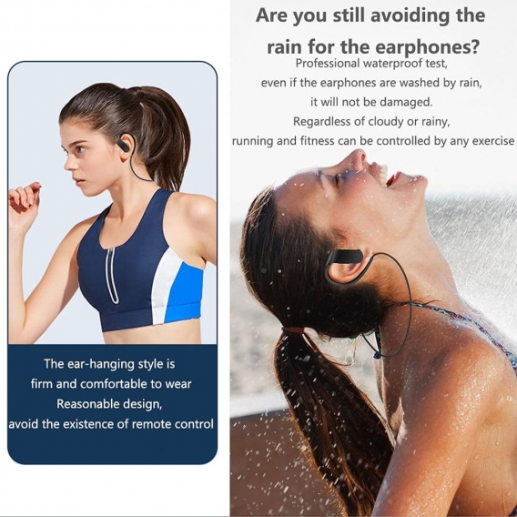 AcserGery Bluetooth-Kopfhörer, Bluetooth-Ohrhörer, IPX7 wasserdichte Sportkopfhörer mit Bluetooth 5.0 CSR, kabellose In-Ear-Kopf