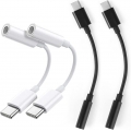 AcserGery USB-Typ-C-Kopfhöreranschluss-Audioadapter 4-teiliger Kopfhöreradapter für Telefon USB-Typ-C-Kopfhöreranschluss-Audioad